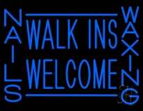 Walk Ins Welcome Nails Hair Neon Sign