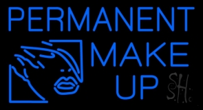 Blue Permanent Make Up Neon Sign