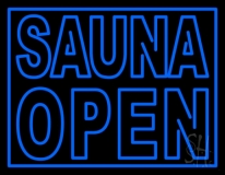 Double Stroke Sauna Open Neon Sign