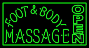 Foot And Body Massage Open Neon Sign