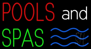 Pools And Spas Neon Sign