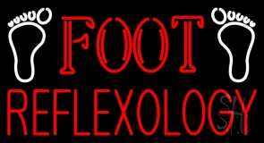 Red Foot Reflexology Neon Sign