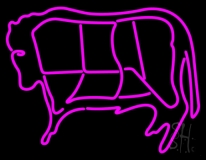 Butcher Logo Neon Sign