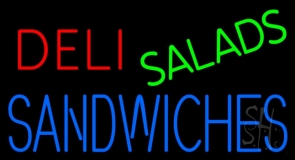 Deli Salads Sandwiches Neon Sign