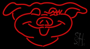 Pig Logo Butcher Neon Sign