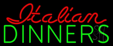 Italian Dinners Neon Sign