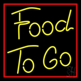 Yellow Food To Go Neon Sign