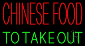 Chinese Food To Take Out Neon Sign