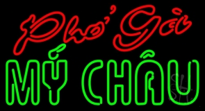 Pho Ga My Chau Neon Sign