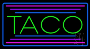 Green Taco Neon Sign