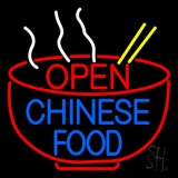 Open Chinese Food In Bowl Neon Sign