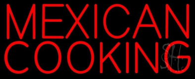 Red Mexican Cooking Neon Sign