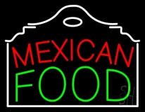 Red Mexican Green Food Neon Sign