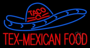 Tex Mexican Food Neon Sign