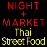 Night Market Thai Street Food Neon Sign
