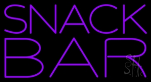 Purple Snack Bar Neon Sign