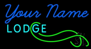 Custom Block Lodge Neon Sign