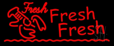 Red Fresh Fresh Lobster Seafood Neon Sign