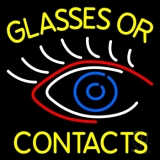 Glasses Or Contacts Eye Logo Neon Sign