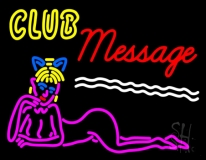 Custom Club With Girl Logo Neon Sign