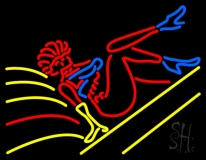 Strip Girl Logo Neon Sign