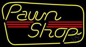 Yellow Pawn Shop Neon Sign
