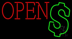 Dollar Open Payday Loans Neon Sign