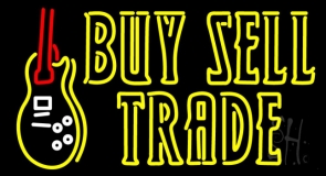 Double Stroke Buy Sell Trade Neon Sign