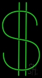 Double Line Dollar Logo Neon Sign