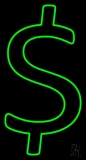 Green Dollar Logo Neon Sign