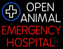 Open Animal Emergency Hospital Neon Sign