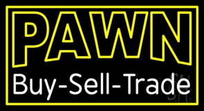 Double Stroke Pawn Buy Sell Trade Neon Sign