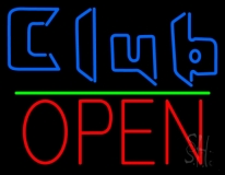 Blue Club Open Neon Sign