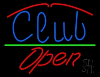 Club Script Open Neon Sign