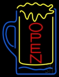 Cocktails Mug Open Neon Sign