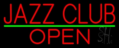 Red Jazz Club Open Neon Sign