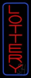 Vertical Red Lottery Blue Border Neon Sign