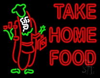 Take Home Food Neon Sign