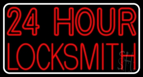 Double Stroke 24hr Locksmith 1 Neon Sign