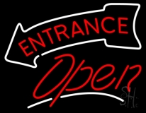 Entrance Red Open Neon Sign