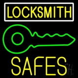 Locksmith Safes Key Logo Neon Sign