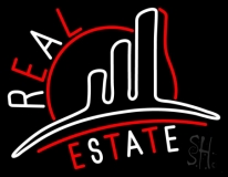 Real Estate With Logo 3 Neon Sign