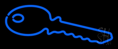 Blue Key Logo 1 Neon Sign