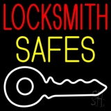 Locksmith Safes Key Logo 1 Neon Sign