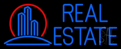 Real Estate Building Logo 1 Neon Sign