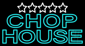 Double Stroke Green Chophouse Neon Sign