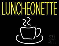 Luncheonette With Coffee Glass Neon Sign