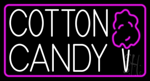 Cotton Candy With Logo Neon Sign