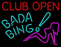 Club Open Bada Bing Neon Sign