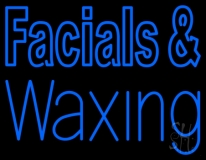 Blue Facial And Waxing Neon Sign